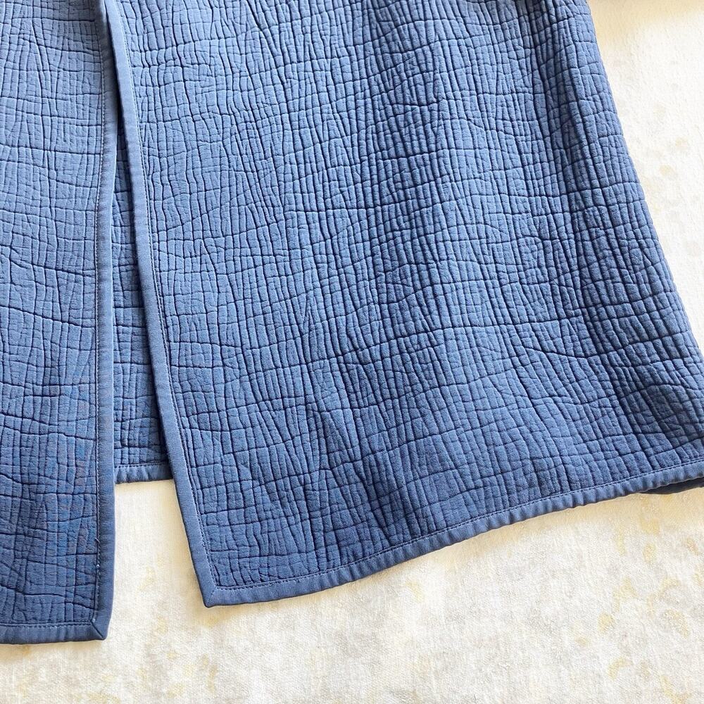 Eileen Fisher Small Jacket Rayon Silk Textured Open Blue S Minimal Minimalist - Picture 6 of 8